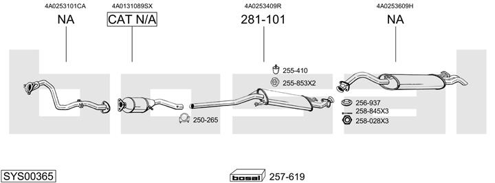 Bosal SYS00365 Exhaust system SYS00365