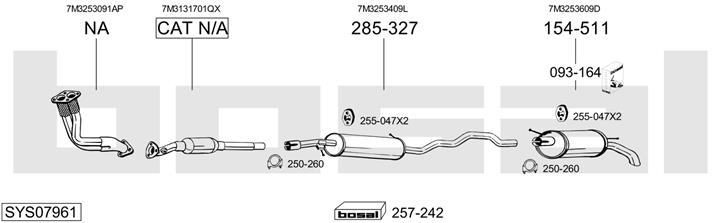 Bosal SYS07961 Exhaust system SYS07961