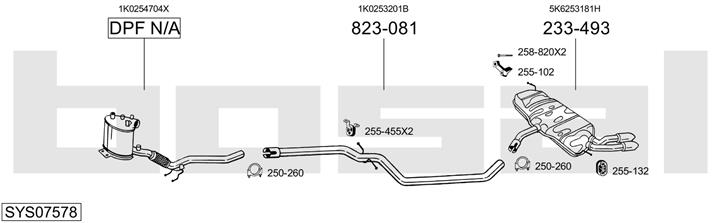 Bosal SYS07578 Exhaust system SYS07578