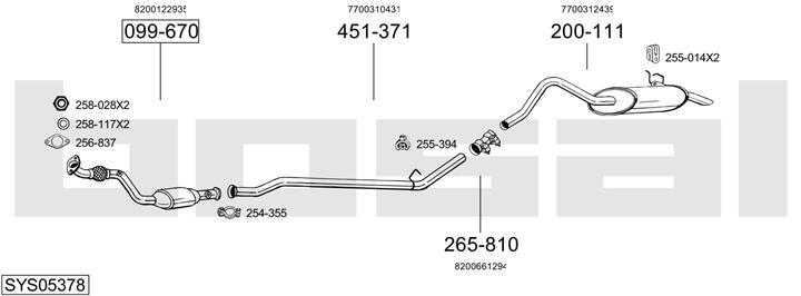 Bosal SYS05378 Exhaust system SYS05378