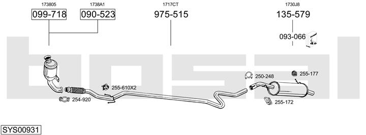 Bosal SYS00931 Exhaust system SYS00931