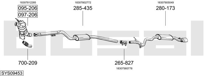 Bosal SYS09453 Exhaust system SYS09453