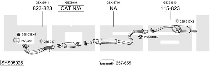 Bosal SYS05928 Exhaust system SYS05928