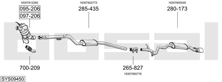 Bosal SYS09450 Exhaust system SYS09450