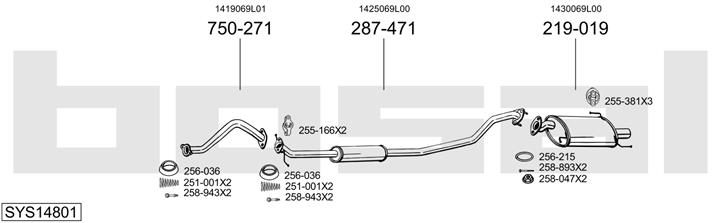 Bosal SYS14801 Exhaust system SYS14801