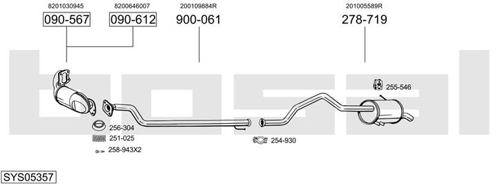 Bosal SYS05357 Exhaust system SYS05357
