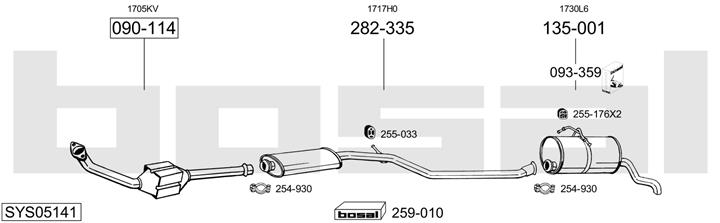 Bosal SYS05141 Exhaust system SYS05141
