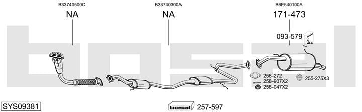 Bosal SYS09381 Exhaust system SYS09381