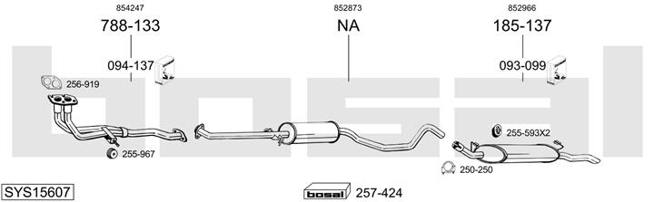 Bosal SYS15607 Exhaust system SYS15607