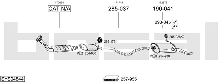 Bosal SYS04844 Exhaust system SYS04844