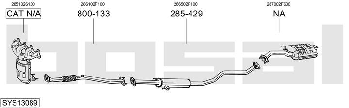 Bosal SYS13089 Exhaust system SYS13089