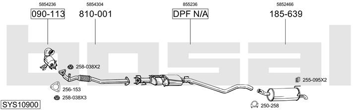 Bosal SYS10900 Exhaust system SYS10900