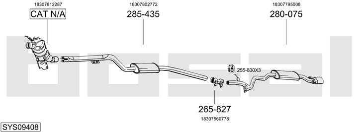 Bosal SYS09408 Exhaust system SYS09408