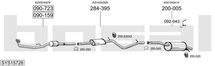 Bosal SYS15728 Exhaust system SYS15728