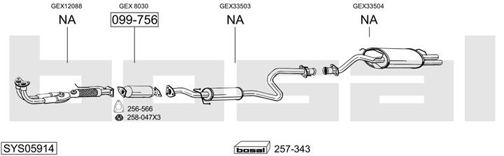 Bosal SYS05914 Exhaust system SYS05914