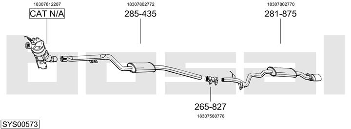 Bosal SYS00573 Exhaust system SYS00573