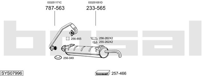 Bosal SYS07996 Exhaust system SYS07996
