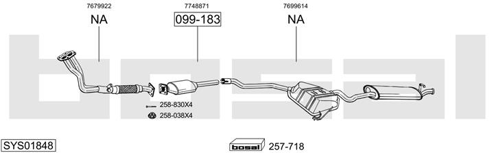 Bosal SYS01848 Exhaust system SYS01848