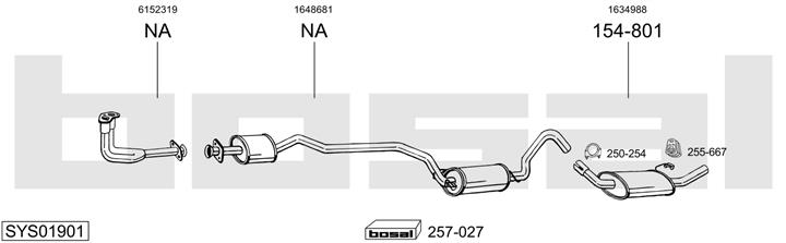 Bosal SYS01901 Exhaust system SYS01901