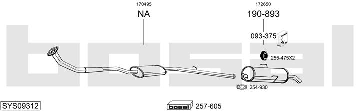 Bosal SYS09312 Exhaust system SYS09312