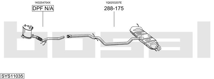 Bosal SYS11035 Exhaust system SYS11035