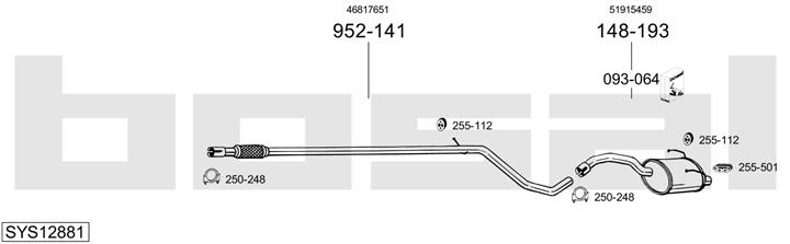 Bosal SYS12881 Exhaust system SYS12881