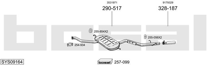 Bosal SYS09164 Exhaust system SYS09164