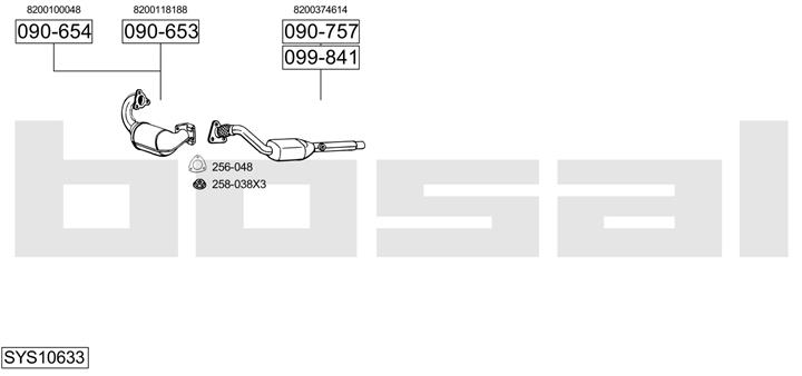 Bosal SYS10633 Exhaust system SYS10633
