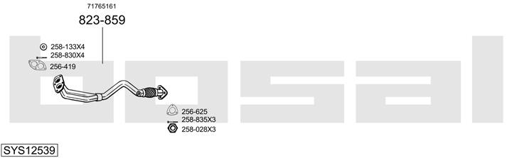 Bosal SYS12539 Exhaust system SYS12539