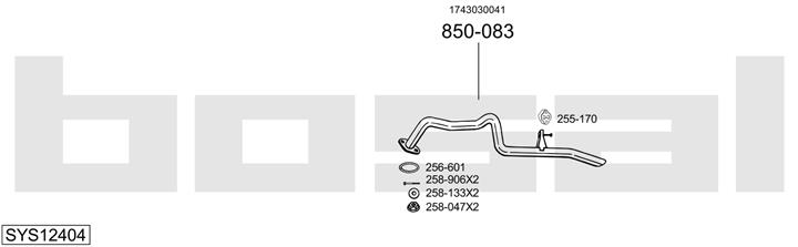 Bosal SYS12404 Exhaust system SYS12404