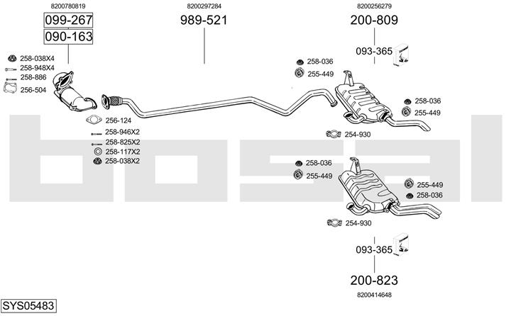 Bosal SYS05483 Exhaust system SYS05483