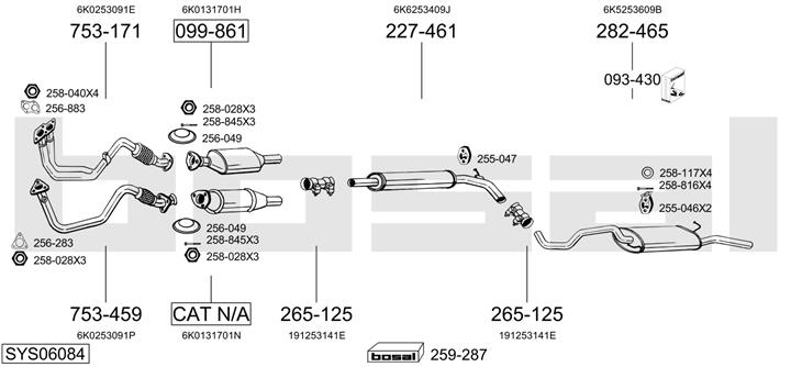 Bosal SYS06084 Exhaust system SYS06084