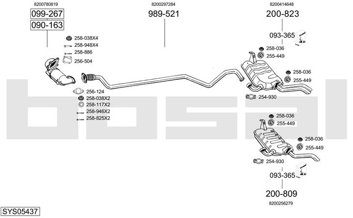 Bosal SYS05437 Exhaust system SYS05437