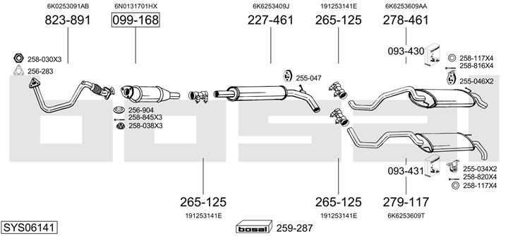 Bosal SYS06141 Exhaust system SYS06141