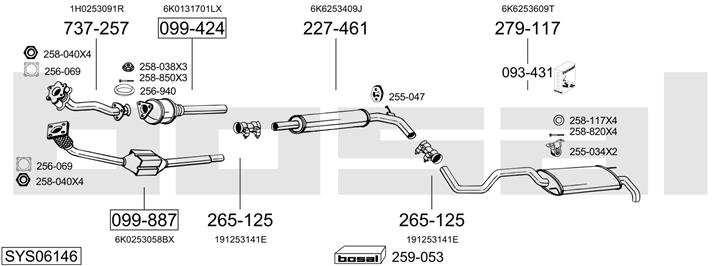 Bosal SYS06146 Exhaust system SYS06146