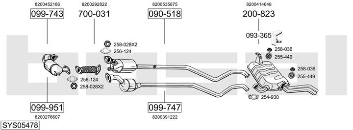 Bosal SYS05478 Exhaust system SYS05478