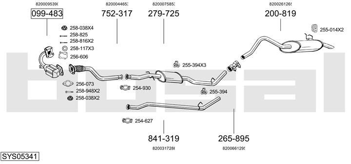 Bosal SYS05341 Exhaust system SYS05341