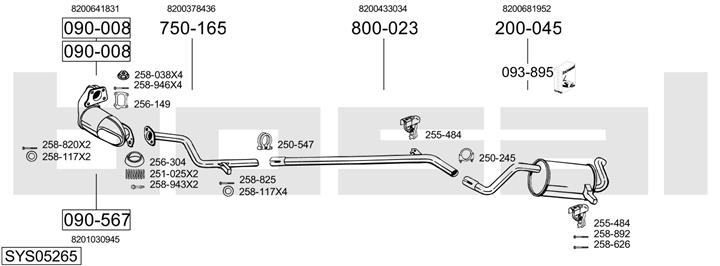 Bosal SYS05265 Exhaust system SYS05265