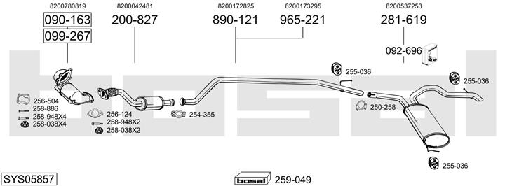 Bosal SYS05857 Exhaust system SYS05857