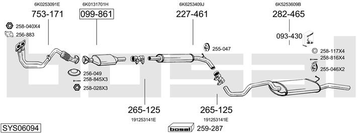 Bosal SYS06094 Exhaust system SYS06094