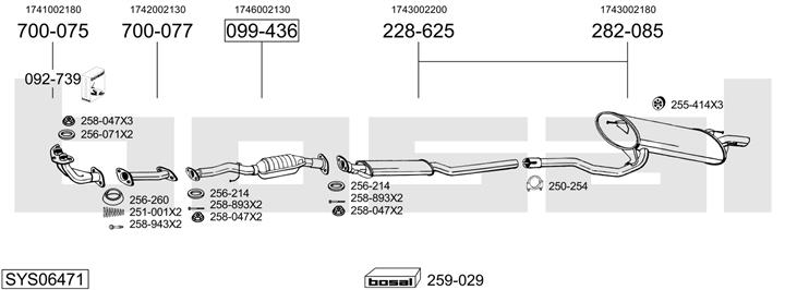 Bosal SYS06471 Exhaust system SYS06471