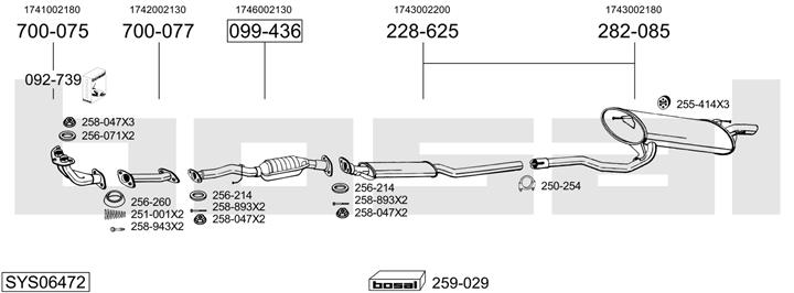 Bosal SYS06472 Exhaust system SYS06472