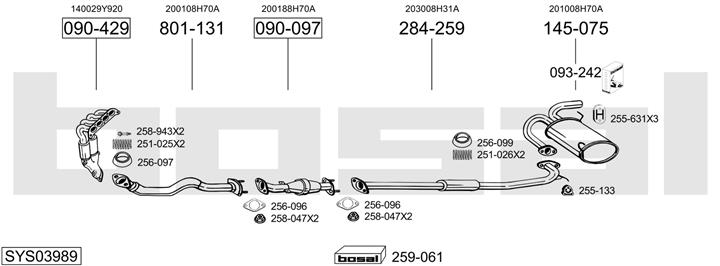 Bosal SYS03989 Exhaust system SYS03989