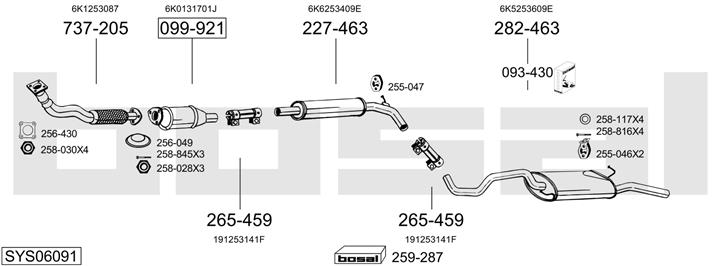 Bosal SYS06091 Exhaust system SYS06091