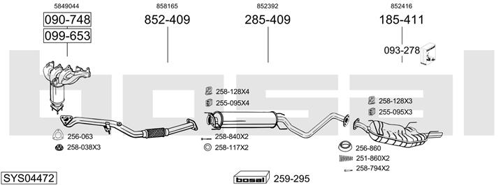 Bosal SYS04472 Exhaust system SYS04472