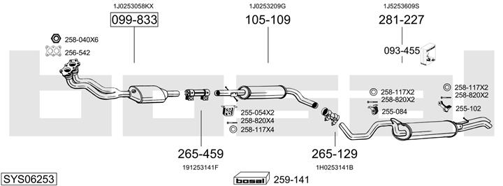 Bosal SYS06253 Exhaust system SYS06253