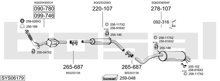 Bosal SYS06179 Exhaust system SYS06179