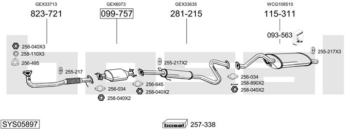 Bosal SYS05897 Exhaust system SYS05897