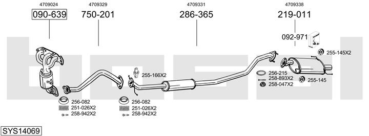 Bosal SYS14069 Exhaust system SYS14069