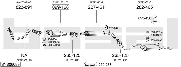 Bosal SYS06089 Exhaust system SYS06089